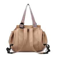 Khaki Convertible Multifunctional Baby Cradle Travel Bag - Women's Backpack, Shoulder Bag, Mummy Bag with Expandable Storage thumbnail