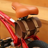 Brown Vintage Bicycle Handlebar Bag – Universal Front & Rear Bike Accessory for Commuting and Cycling thumbnail