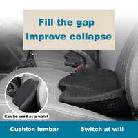Khaki Mini Car Seat Cushion - Memory Foam Height-Boost Cushion with Removable Mesh Cover - Driver Seat Pad for All Seasons thumbnail