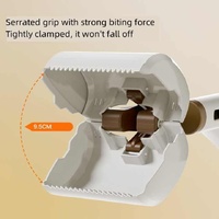White Portable Dog Poop Scooper with Large 9.5cm Opening, Ergonomic Handle, Lightweight 320g Pet Waste Picker for Outdoor Walks thumbnail