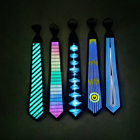 Style 06 LED Sound-Activated Glowing Tie - Party Performance Accessory with Adjustable Light Patterns(Batteries not included, self-provided) thumbnail