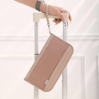 Grey Portable RFID Blocking Travel Passport Holder with Large Capacity thumbnail