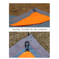 Orange And Grey Portable Waterproof Camping Mat - Foldable Picnic and Beach Blanket thumbnail