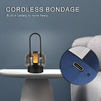 White Portable Rechargeable LED Lantern -Touch Control, Adjustable Brightness, USB Charging thumbnail