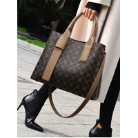 Brown Retro Fashion Handbag – Elegant Tote with Large Capacity for Work and Daily Use thumbnail