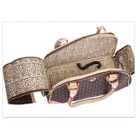 Portable Pet Travel Bag - Anti-Crush Dog Carrier for Outdoor Trips (L-42x29x18cm, Coffee Color) thumbnail
