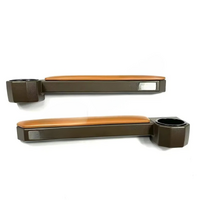 Toyota Land Cruiser FJ76/FJ79 Center Console and Door Armrest Cup Holder Set - Brown Leather thumbnail