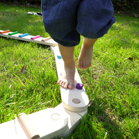 Wooden Sensory Balance Beam Set for Kids - Indoor and Outdoor Balance Training thumbnail