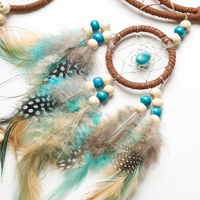 Handmade Dream Catcher with Feathers - Bohemian Wall Hanging Decorative Wind Chime thumbnail