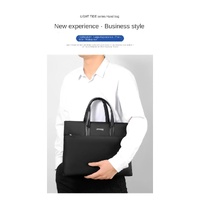 Gray Lightweight Business Tote Bag - Durable and Stylish for Work and Travel thumbnail