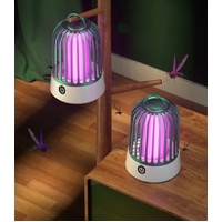Gray Electric Mosquito Killer Lamp with Dual Modes - 1200MA USB Rechargeable thumbnail