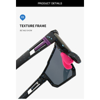 UV400 Sports Sunglasses with Polarized TAC Lens - Black/Red thumbnail