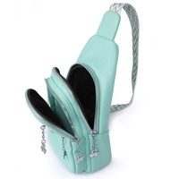 Waterproof Crossbody Sling Bag with Adjustable Strap - White thumbnail