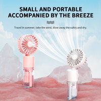 Portable 4-Speed Mini Spray Fan with Moisturizing Function - F2 Pink (2PCS) thumbnail