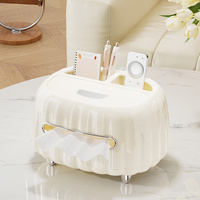 Multi-Functional Tissue Box Organizer with Storage Compartments - Green thumbnail