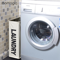 Rolling Laundry Basket with Wheels - 42L Capacity, Light Gray, 39*18.5*58CM thumbnail