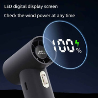 White Portable High-Speed Turbo Fan with 2000mAh Battery and Multiple Attachments thumbnail