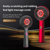 WN-02 Red Multi-Function Red Light Massage Comb with 3 Modes and Rechargeable Battery thumbnail