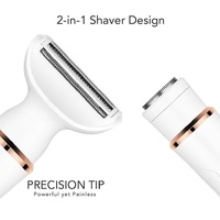2-in-1 Electric Lady Shaver with Precision Tip - Portable and Rechargeable Grooming Tool thumbnail