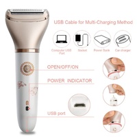 Elegant Rechargeable Electric Lady Shaver with Replaceable Head - Portable Grooming Solution thumbnail