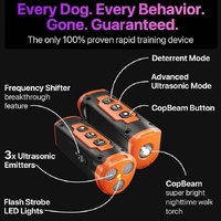 Orange Multifunctional Ultrasonic Dog Repeller & Flashlight - Long-Range SOS Emergency Light thumbnail