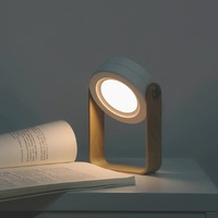 White Transformable Lantern Desk Lamp with USB Rechargeable Battery - Touch Control, 3 Brightness Levels, 0.3W thumbnail
