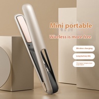 Champagne Gold Wireless USB Charging Hair Straighteners Volume Straight Two-in-one thumbnail