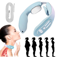 Gradient Blue 12-Level Intelligent Neck Massager with Heating Function - Pain Relief and Relaxation thumbnail