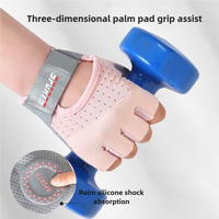 Black/L Size Women's Non-Slip Breathable Sports Gloves - Lightweight and Shock-Resistant Fitness Gloves thumbnail