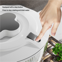 Black Manual Salad Spinner with Pressurized System - Efficient & Quick Vegetables Drying, Multiple Color Options thumbnail