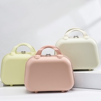 Cream Yellow Handheld Makeup Organizer - Compact and Portable Cosmetic Storage Case with Multiple Color Options thumbnail