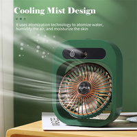 Portable USB Rechargeable Misting Fan – Compact Personal Fan with Cooling Spray - Green Colors thumbnail