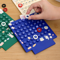 Red DIY Ring Perpetual Calendar - Creative Acrylic Desktop Calendar with Adjustable Rings thumbnail