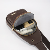 White Women's Quilted Sling Bag - Stylish Crossbody Shoulder Backpack thumbnail