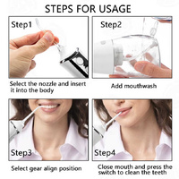White 300ML Cordless Water Flosser with 5 Nozzles - Rechargeable Portable Oral Irrigator thumbnail