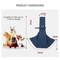 Brown Adjustable Pet Sling Carrier Bag - Comfortable and Hands-Free Design thumbnail