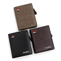 Dark Brown Men's RFID Blocking Leather Wallet - Slim and Compact Design thumbnail