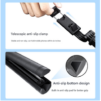 No Light 3-in-1 Bluetooth Selfie Stick with Tripod and Remote Control - Adjustable for Smartphones thumbnail