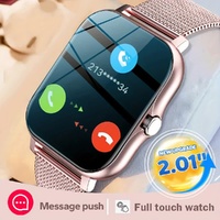 Steel Bracelet With Silicone Strap Pink Smart Fitness Watch with Large Display - 24 Sport Modes, Heart Rate Monitor & More thumbnail