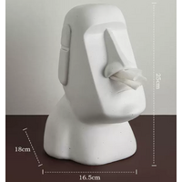 Orange Creative Moai Tissue Holder - Fun and Unique Decorative Dispenser thumbnail
