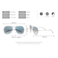 Black Frame Dark Green Glasses Classic Aviator Sunglasses - UV400 Protection with Metal Frame thumbnail