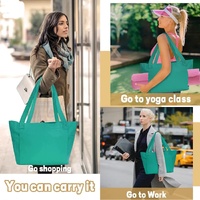 Khaki Yoga Mat Tote Bag - Multi-Purpose Gym Bag with Yoga Mat Holder thumbnail