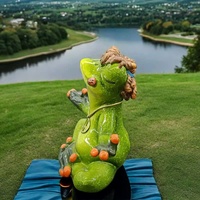 Zen Frog Meditation Figurine - Peaceful Yoga Frog Statue thumbnail