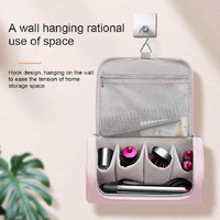 Pink Portable Hair Styling Tool Organizer - Travel Storage Bag with Compartments thumbnail