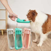 Grey Portable Dog Water Bottle - Leak-Proof Travel Pet Hydration Solution thumbnail