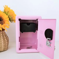 Silver Mini Metal Safe Box with Combination Lock and Key - Compact Security Storage thumbnail
