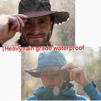 Blue Outdoor Waterproof Wide-Brim Rain Hat - Heavy-Duty Rain Protection thumbnail