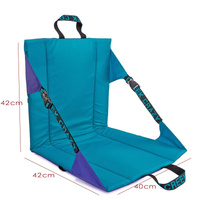 Grey Portable Outdoor Folding Camping Chair with Adjustable Straps thumbnail