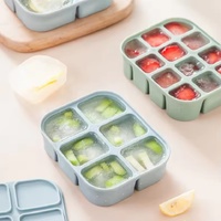 Red Multifunctional Silicone Ice Cream Mold with 6 Cavities for Homemade Treats thumbnail