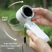 Black Portable Handheld Mini Fan - USB Rechargeable Desktop Fan for Outdoor and Indoor Use thumbnail